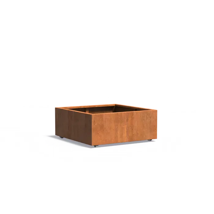 Carrez Corten Square with Wheels