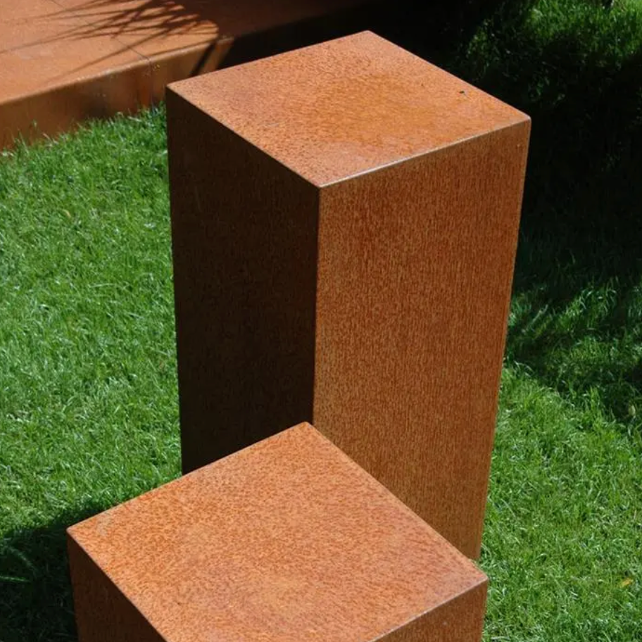 Corten Pedestal Tall