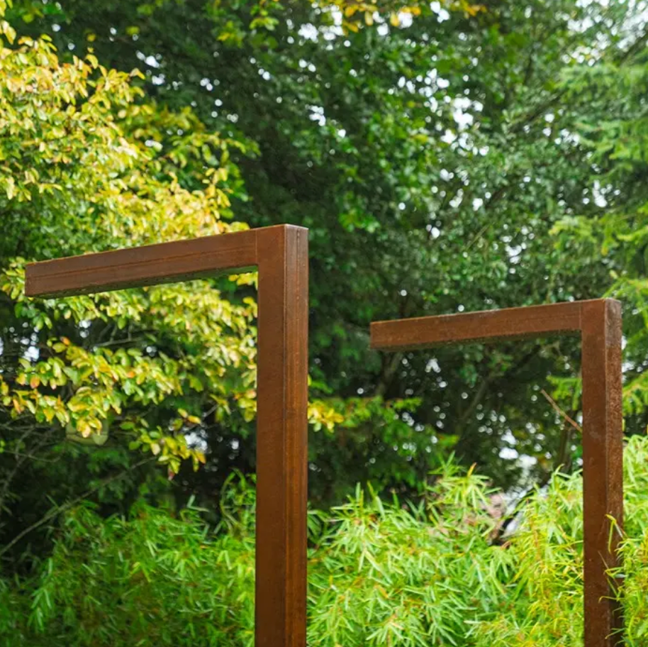 Pergola L-Shaped Corten