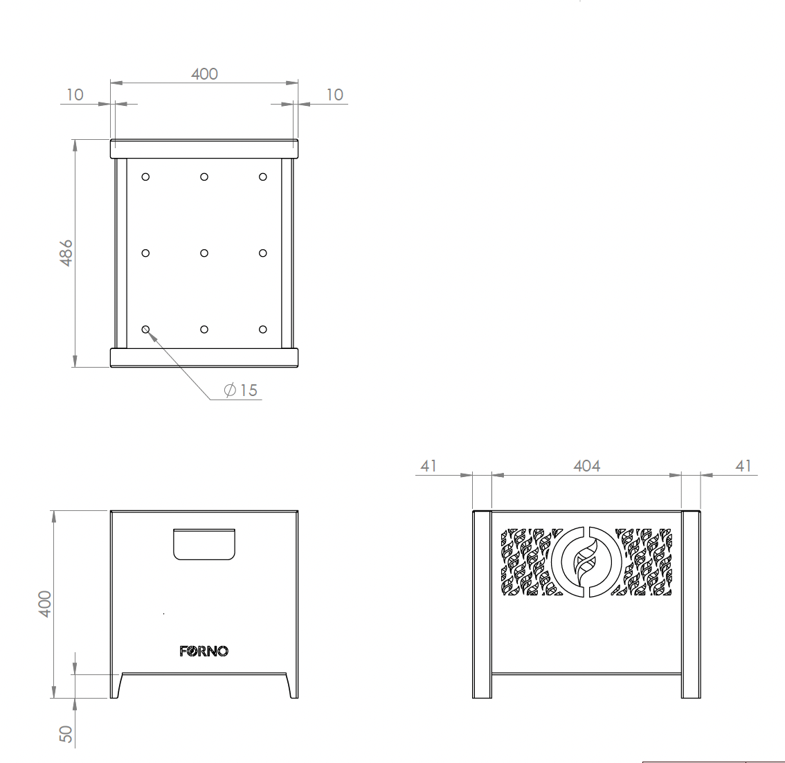 Corten Steel Fire Crate