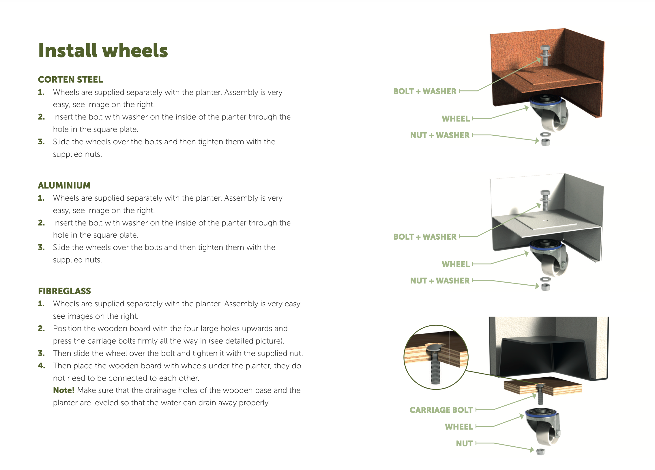 Carrez Aluminium Square with Wheels
