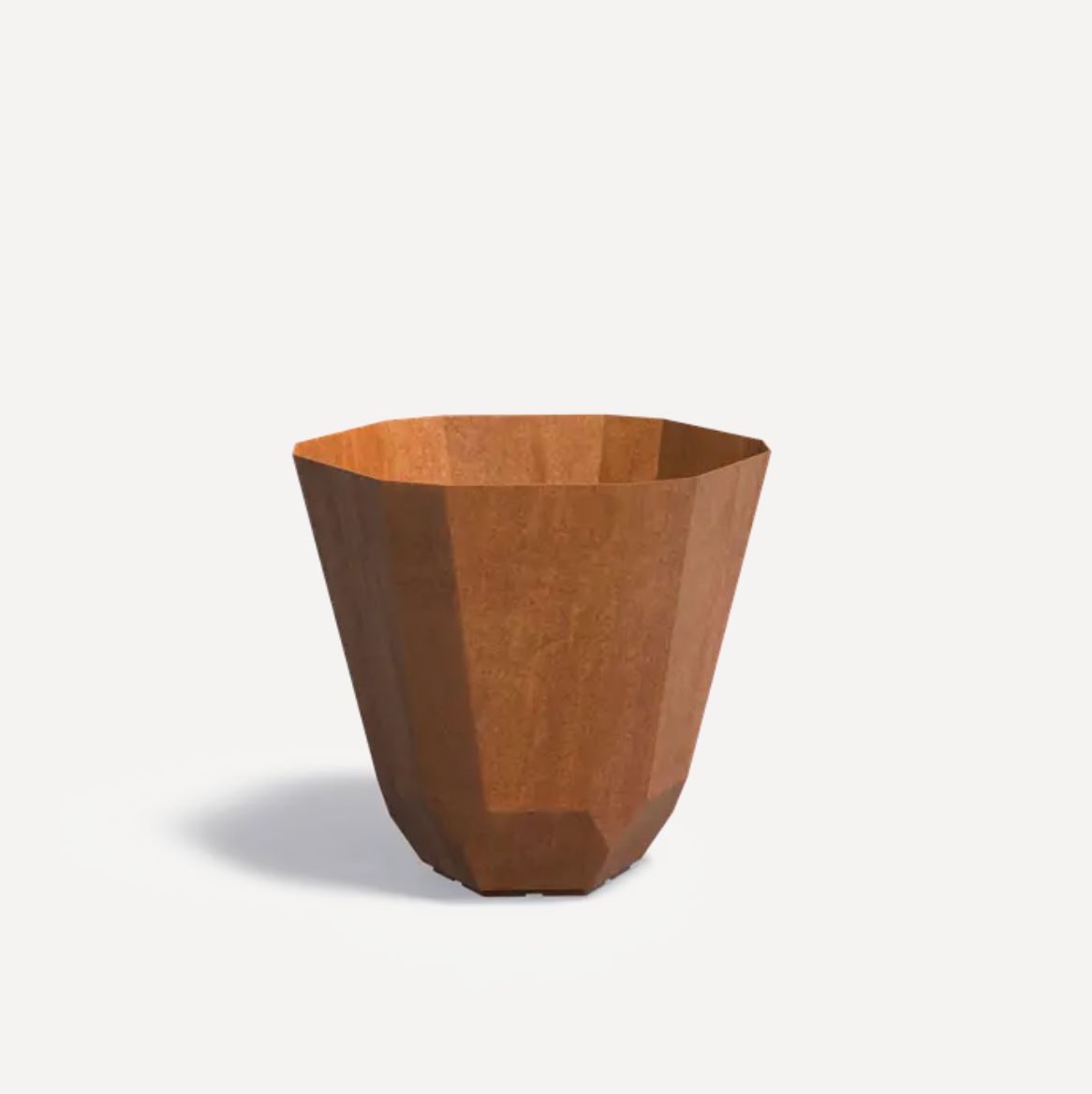 Facet Corten Planter