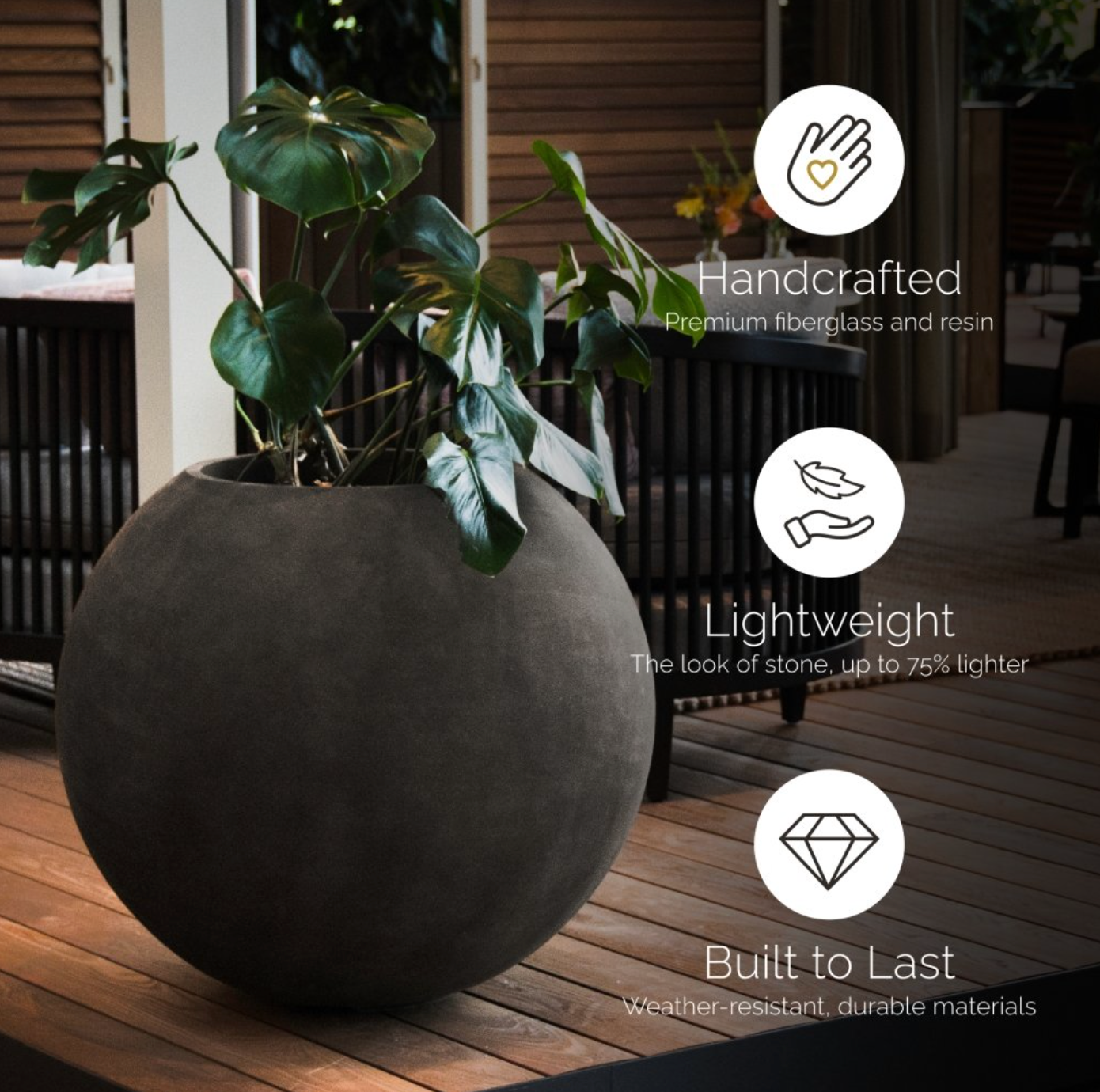 Orbo Cohesa Round Sphere Planter