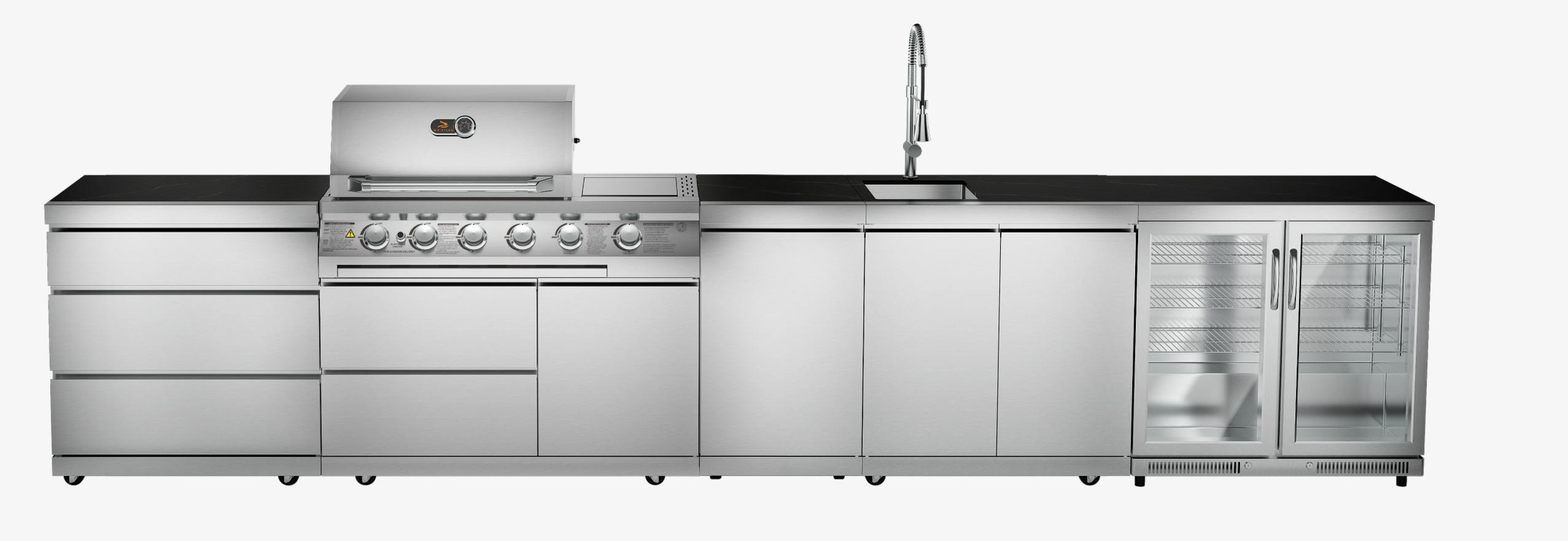 designer outdoor kitchen