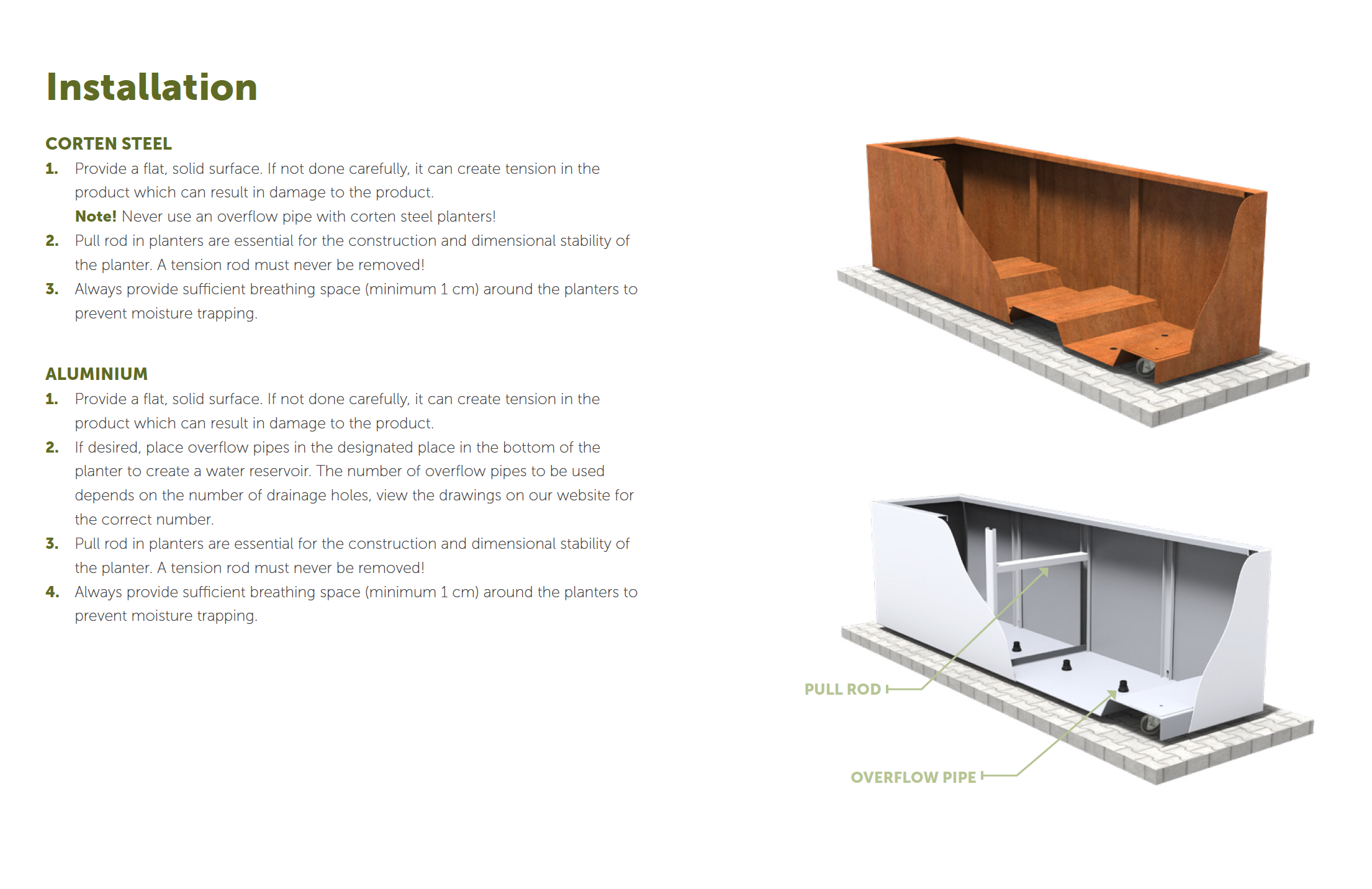 Carrez Aluminium Trough with Wheels