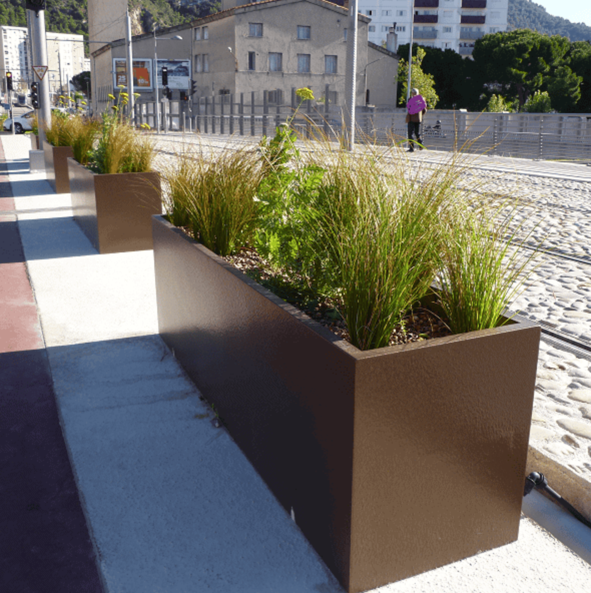 Powder Coated Steel Trough Planter