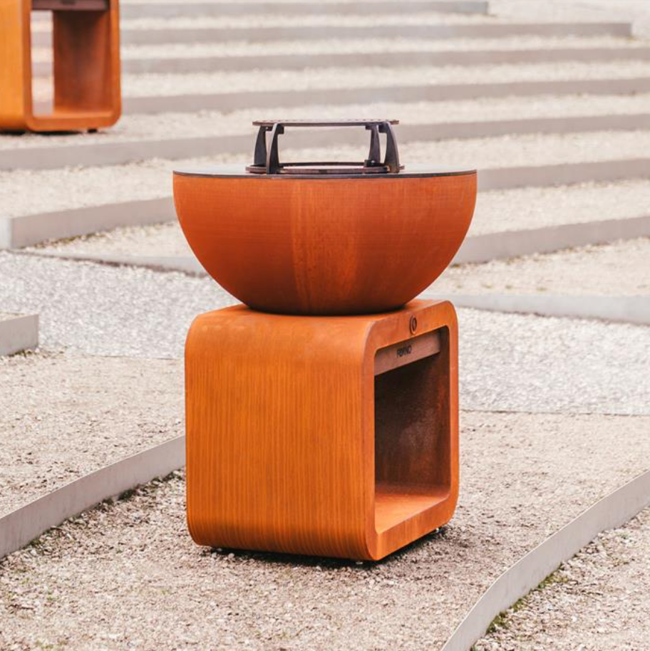 corten steel bbq and grill