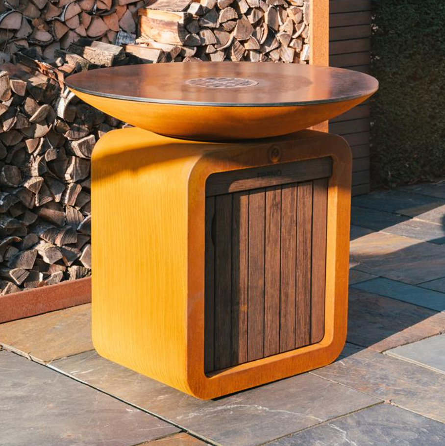 corten steel gas outdoor kitchen