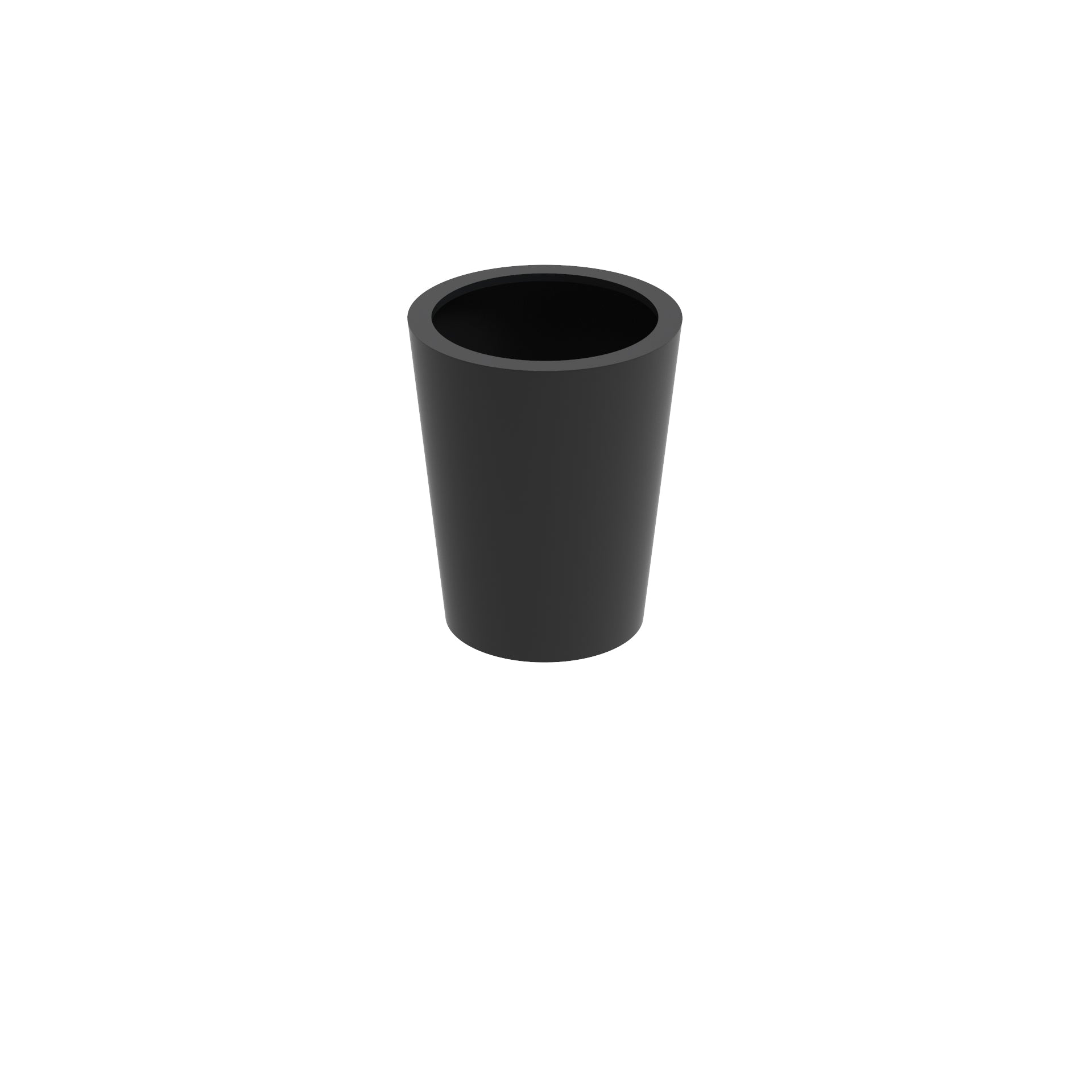 tall Round black aluminium garden pot planter