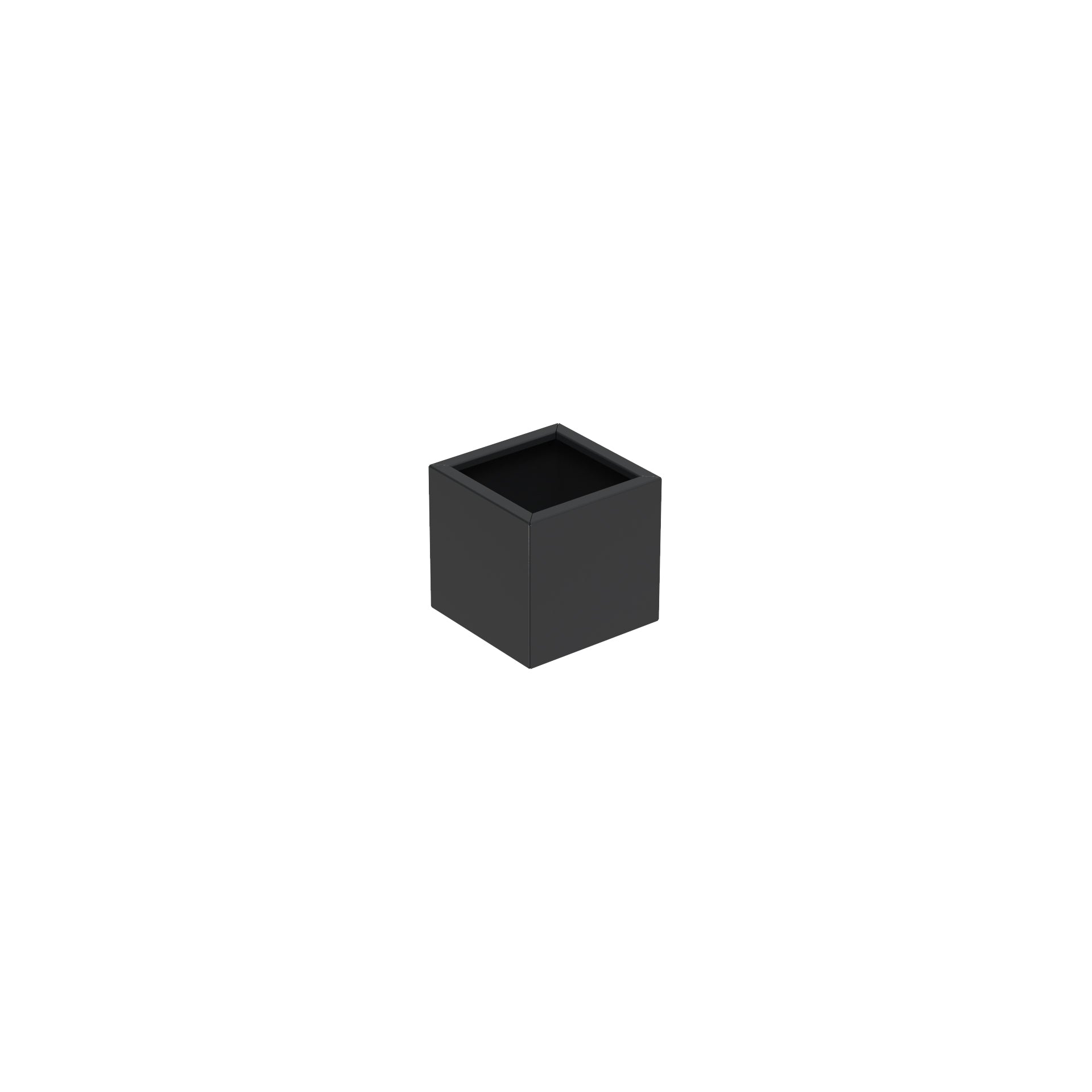 Powder Coated Steel Cube Planter