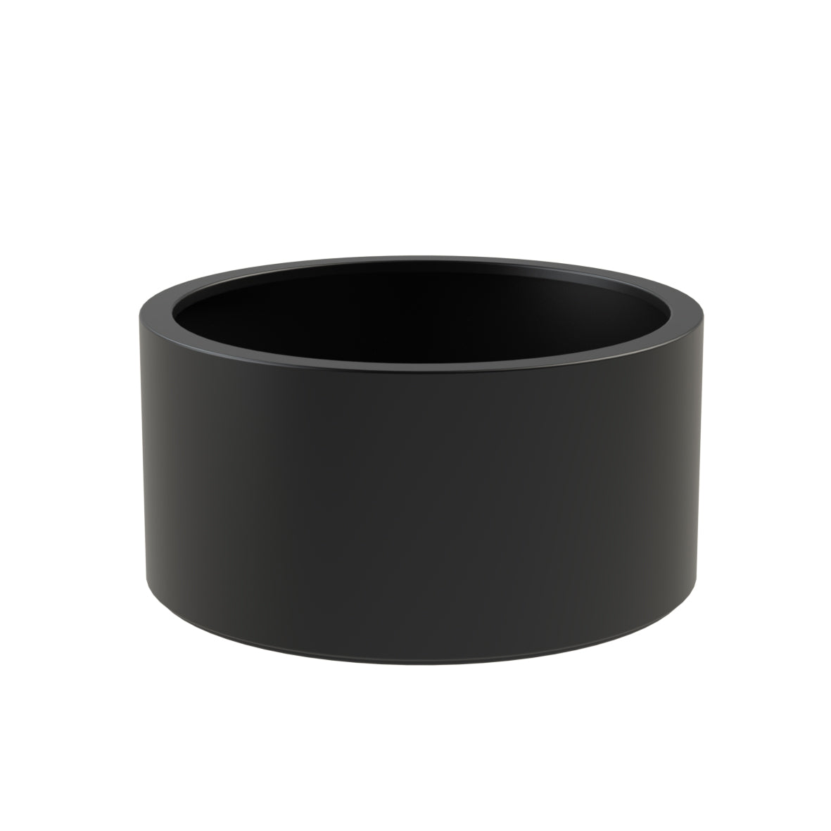 round black fibreglass garden planter  in a variety of sizes