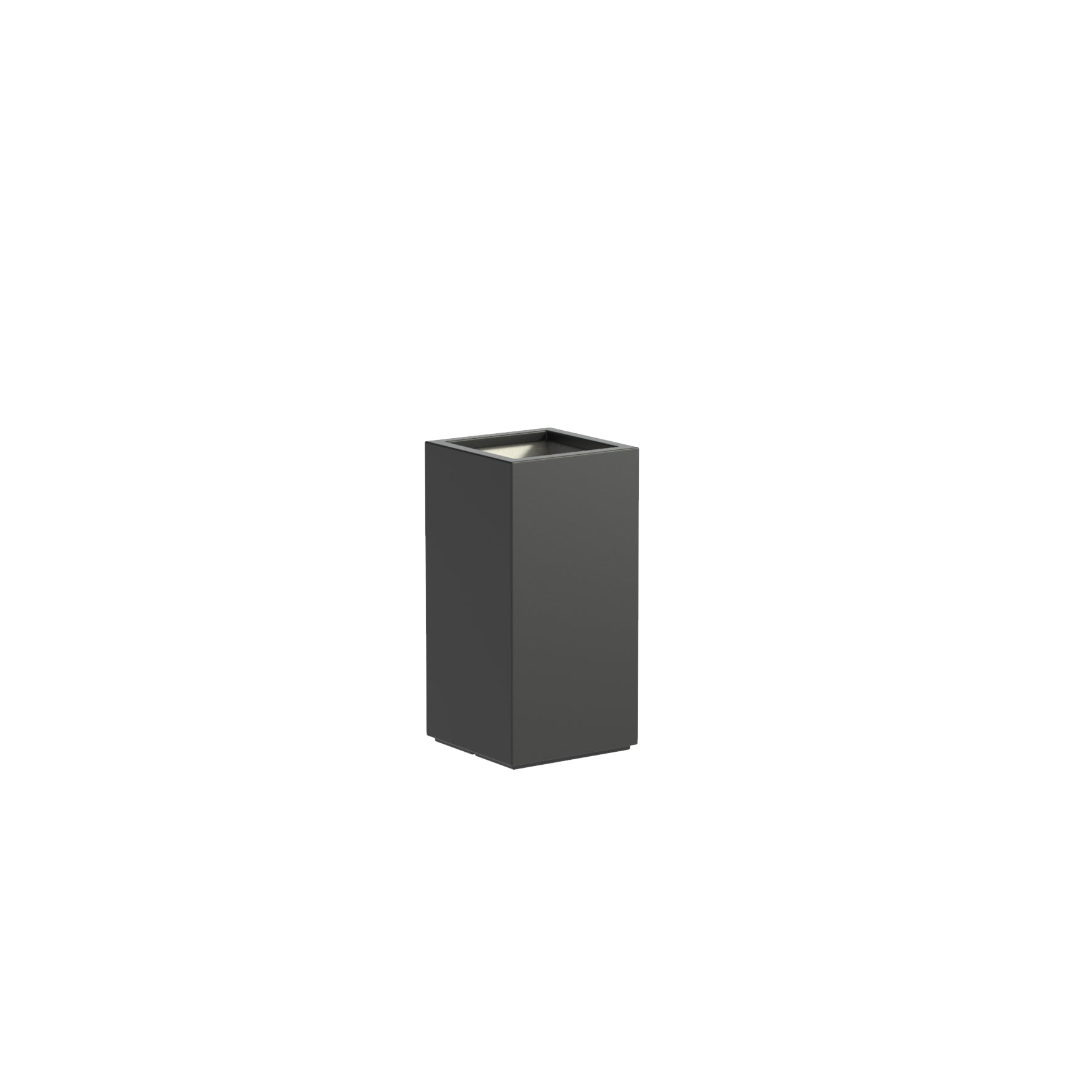 Tall black fibreglass garden planter
