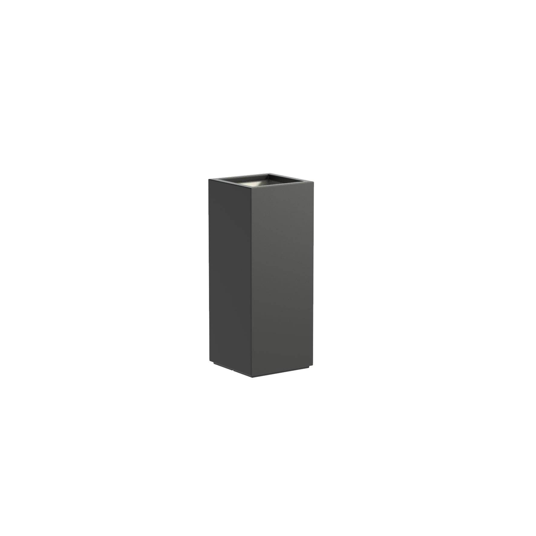 Tall black fibreglass garden planter
