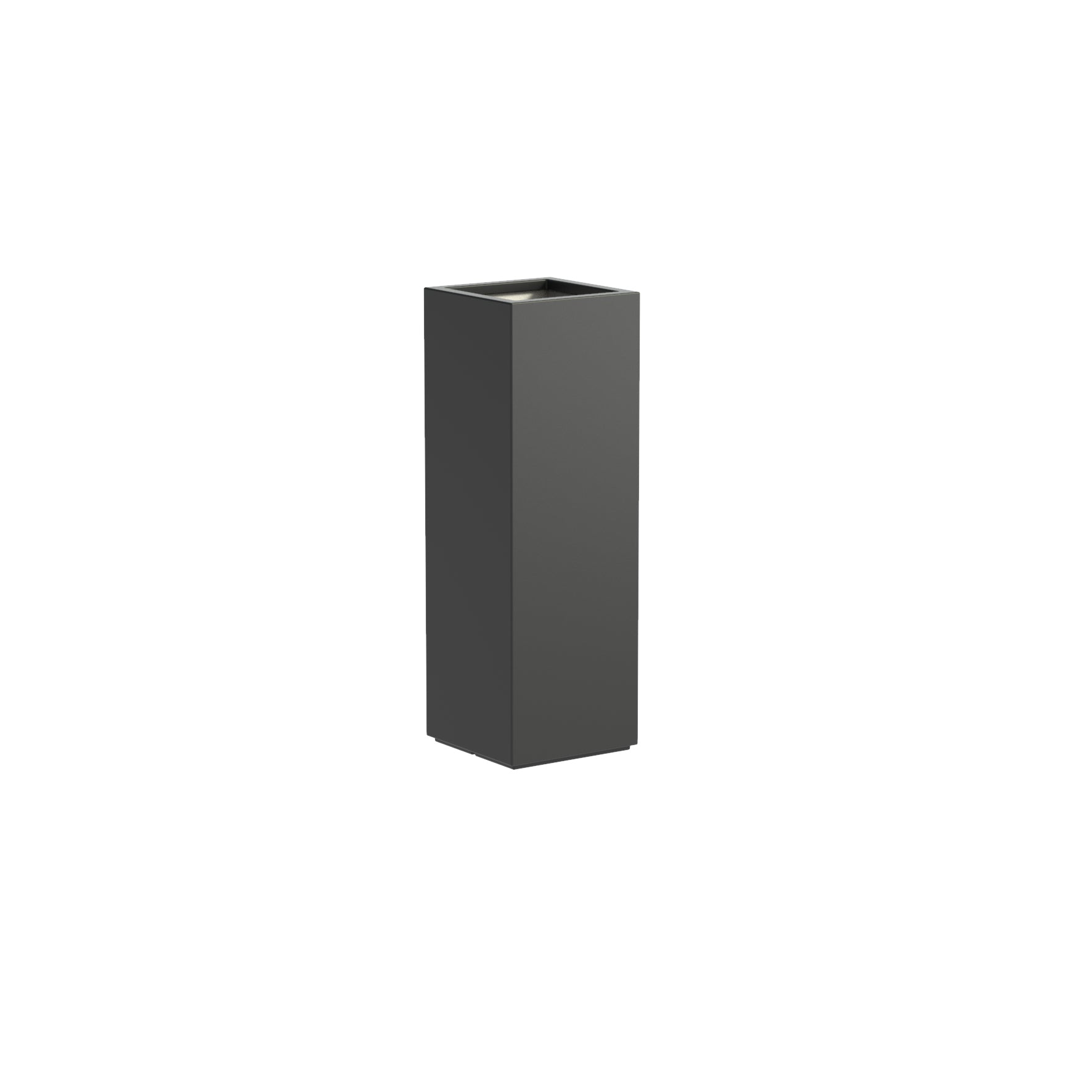 Tall black fibreglass garden planter