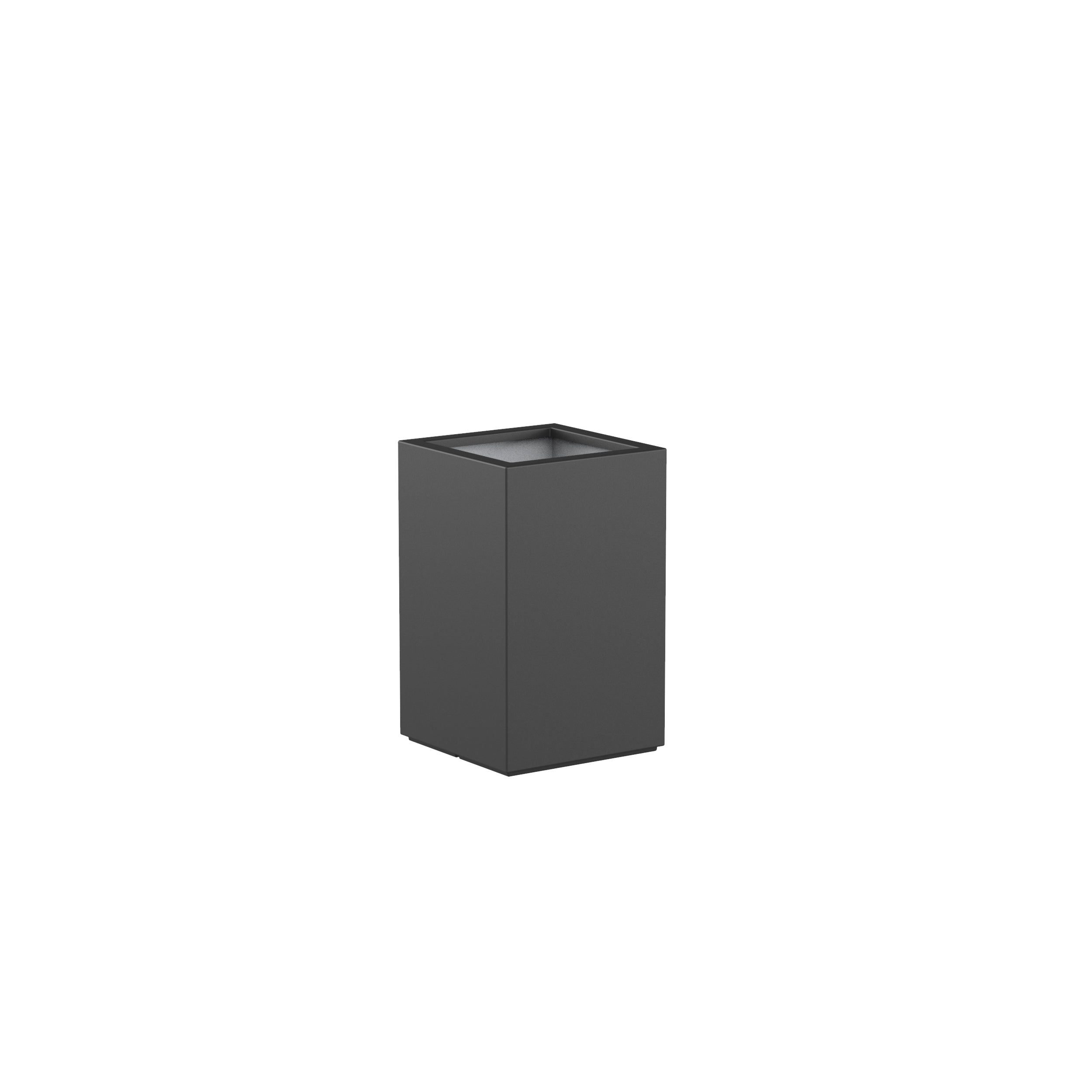 Tall black fibreglass garden planter