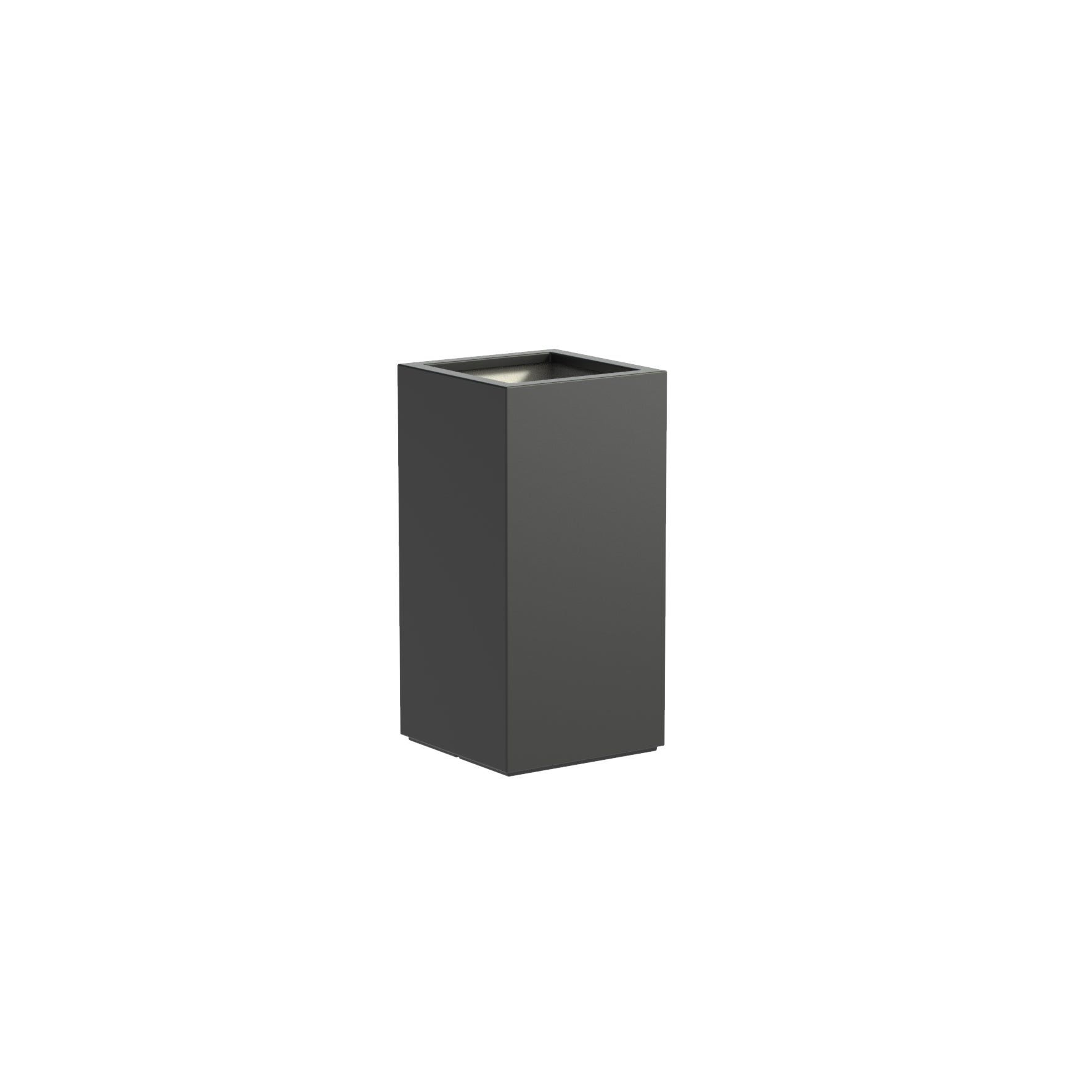 Tall black fibreglass garden planter