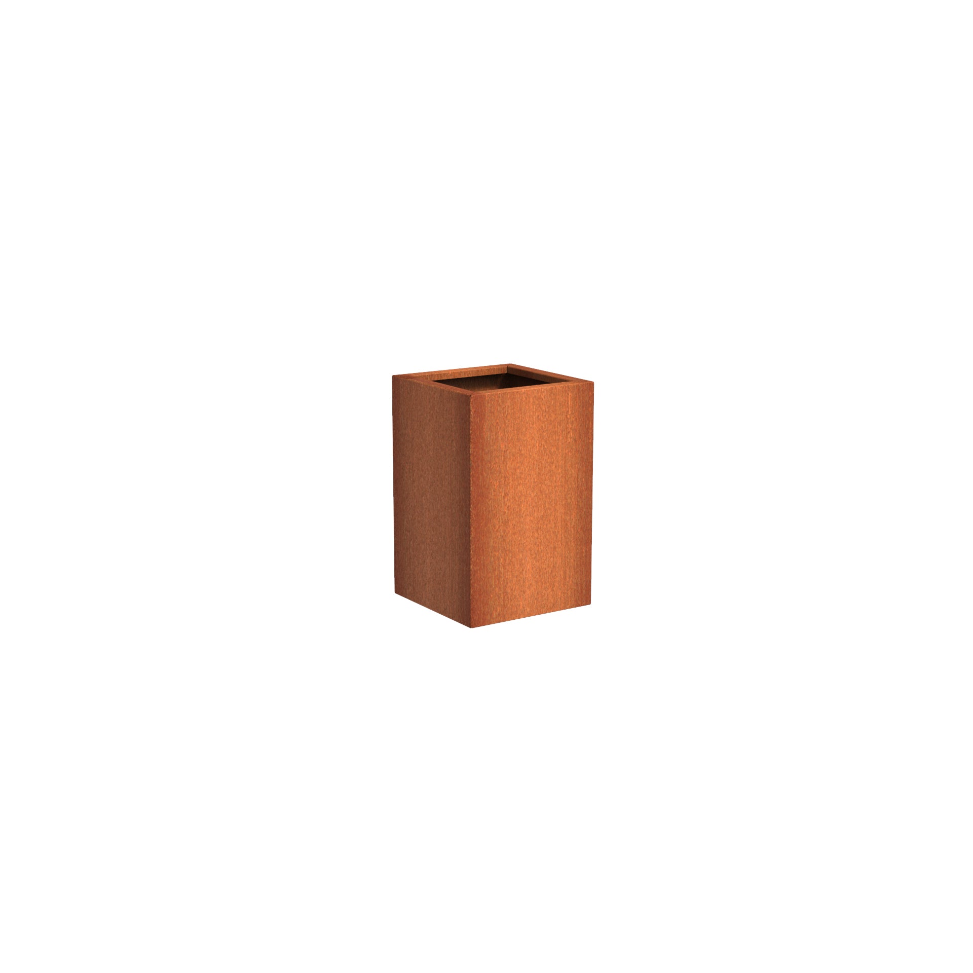 Tall corten steel garden planter available in a variety of sizes