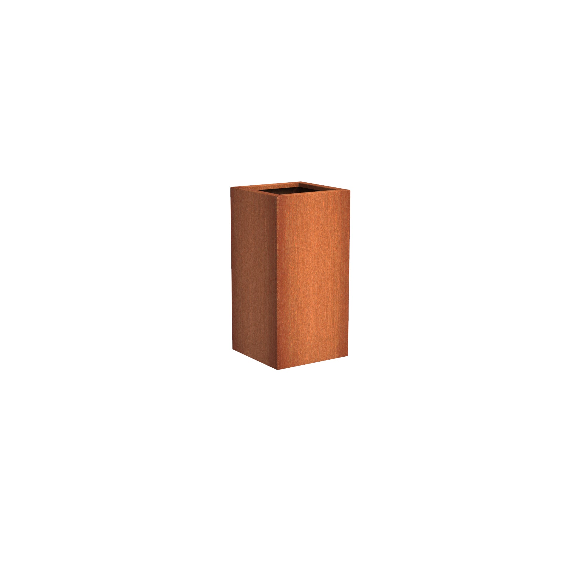 Tall corten steel garden planter available in a variety of sizes