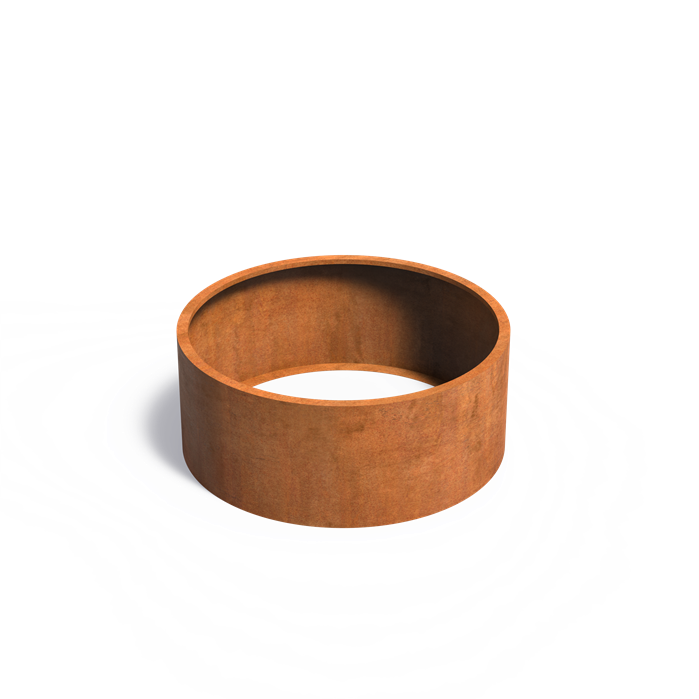 Round Corten Steel Raised Bed - No Base