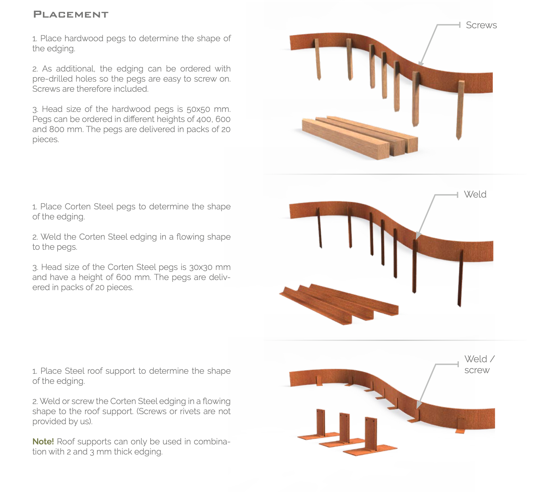 Angle Corten Garden Edging