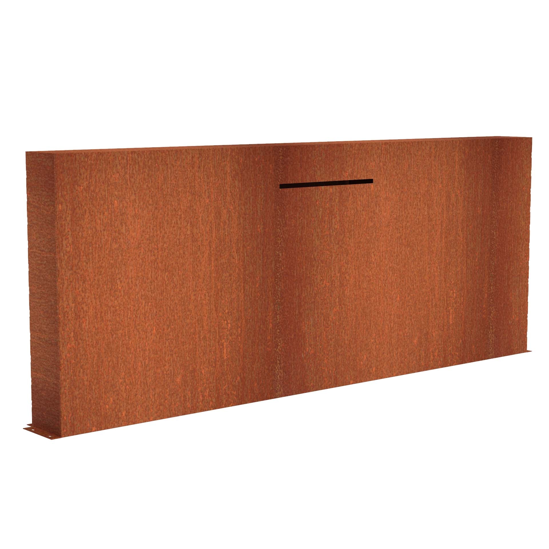 CorTen Pondwall Free-standing - 600 Water blade