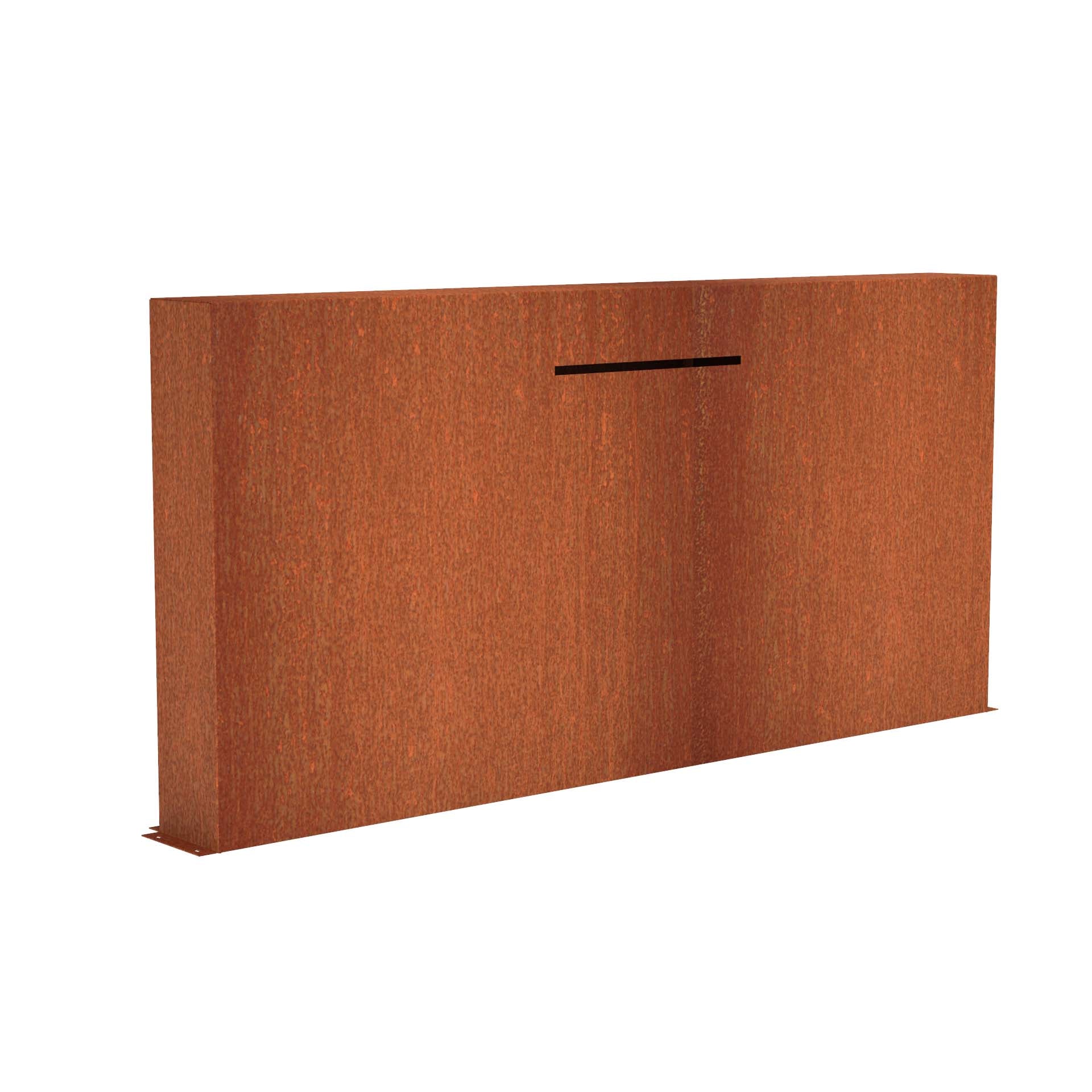 CorTen Pondwall Free-standing - 600 Water blade