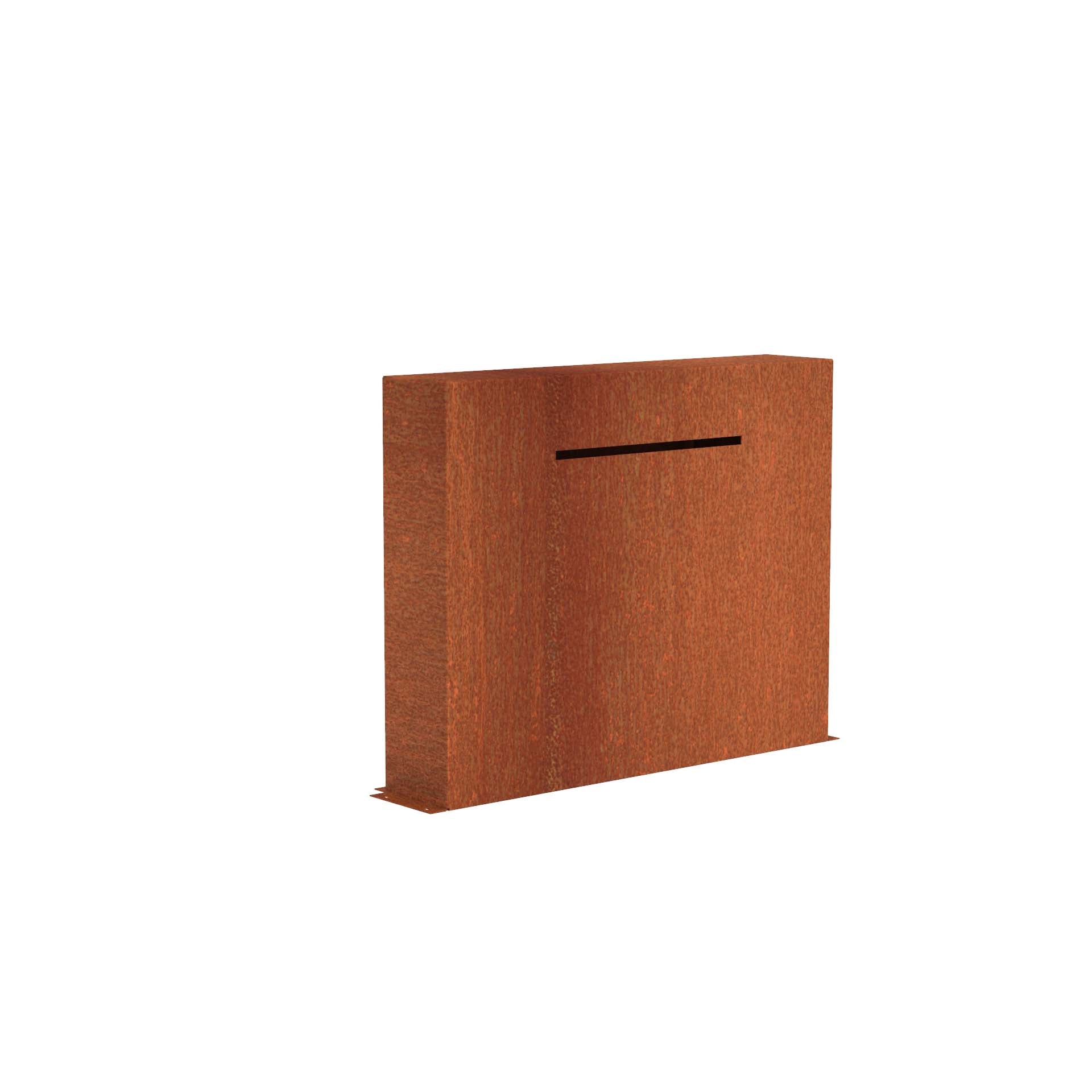 CorTen Pondwall Free-standing - 600 Water blade