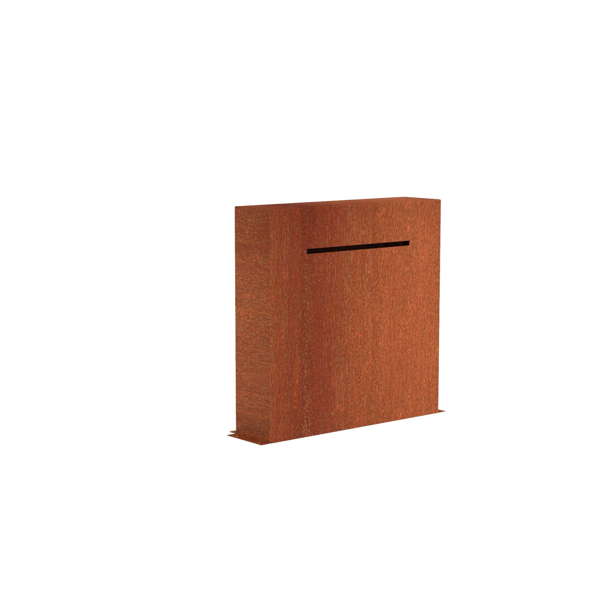 CorTen Pondwall Free-standing - 600 Water blade