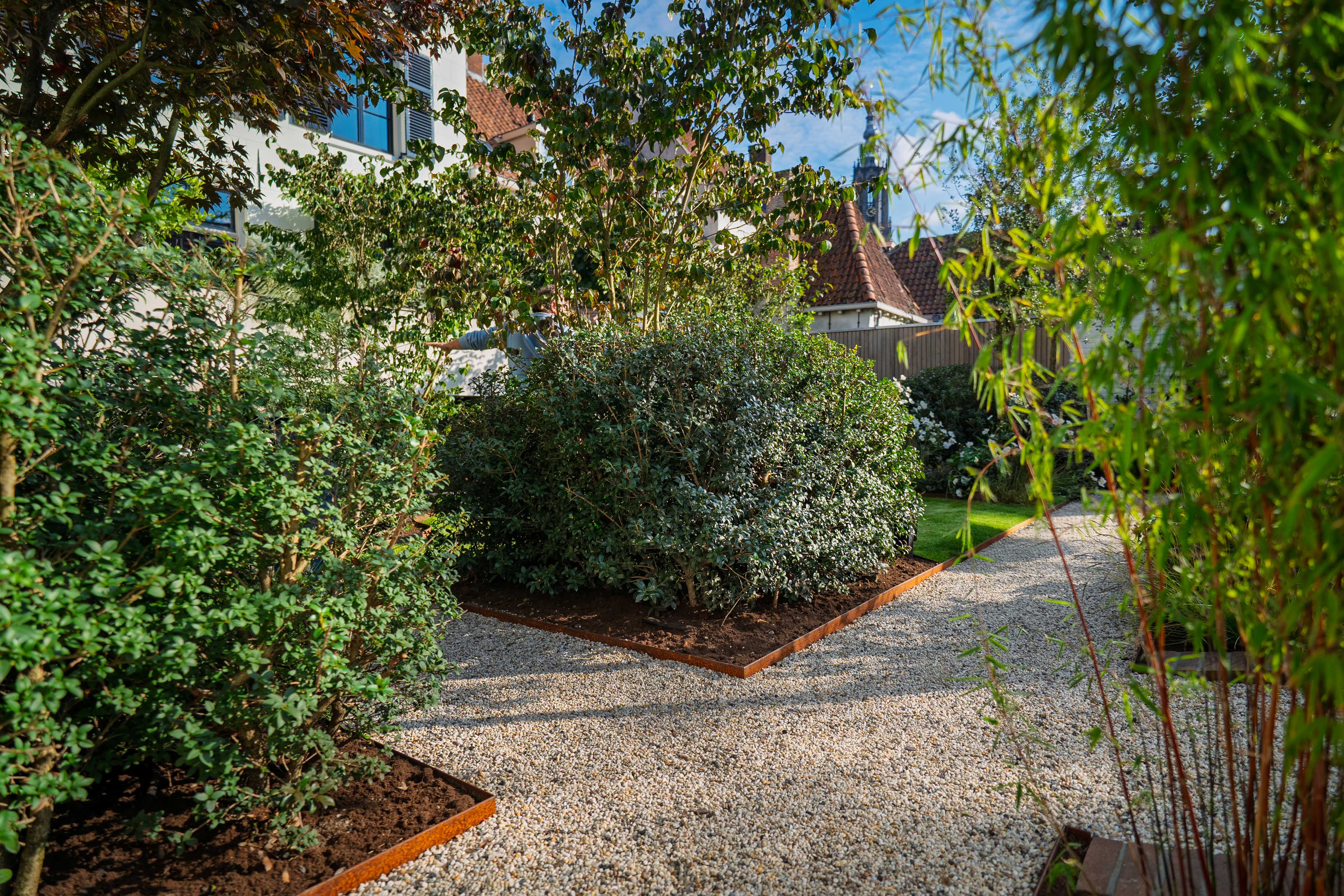 Folded Corten Garden Edging