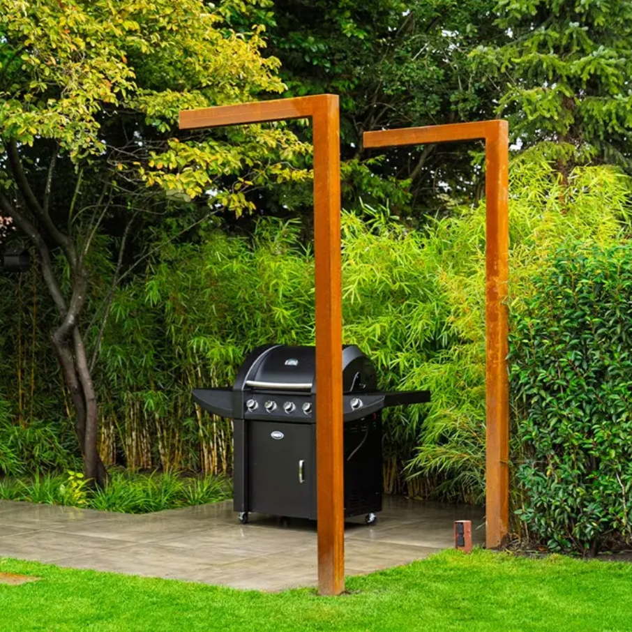 Pergola L-Shaped Corten