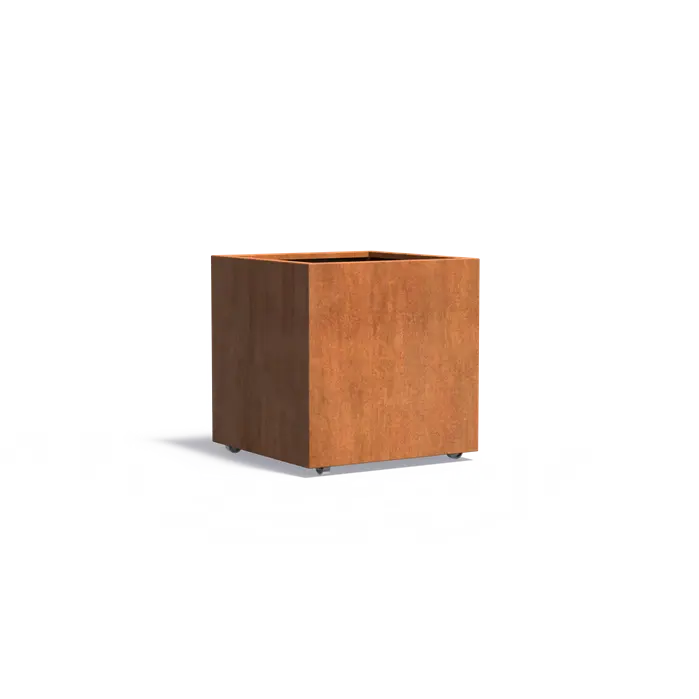 Carrez Corten Cube with Wheels