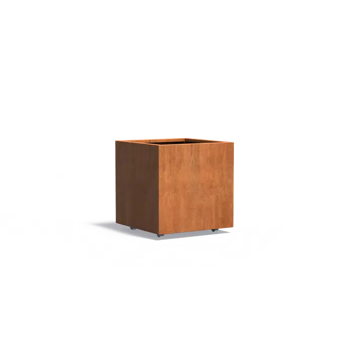 Carrez Corten Cube with Wheels