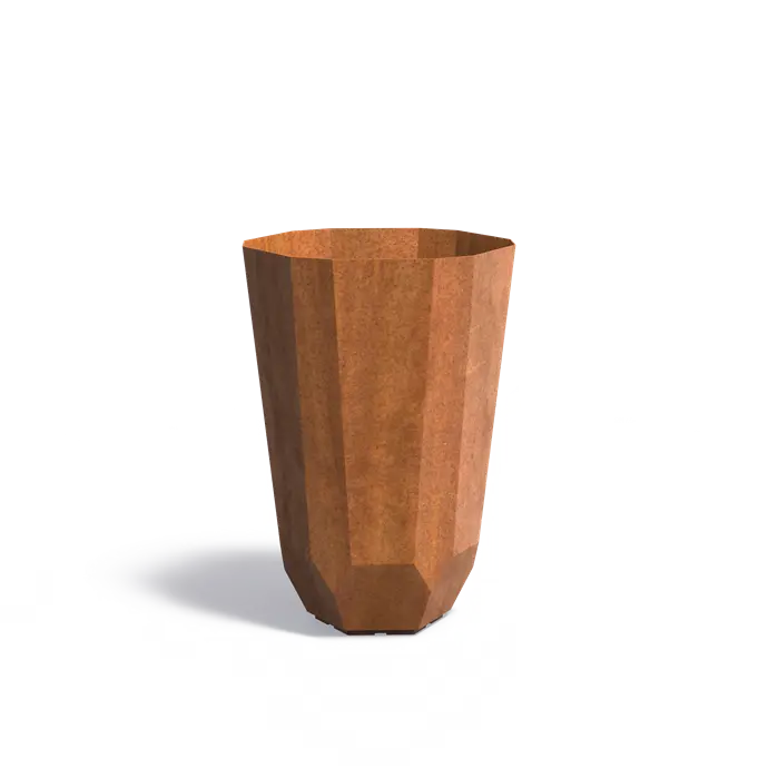 Facet Corten Planter