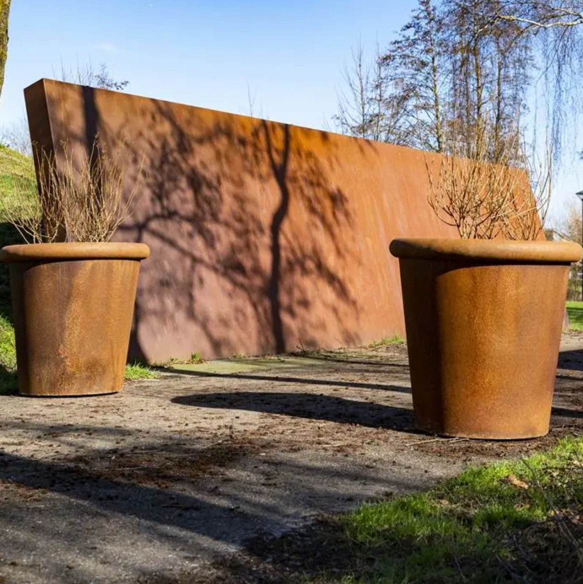 Tube Corten Steel Garden Planter