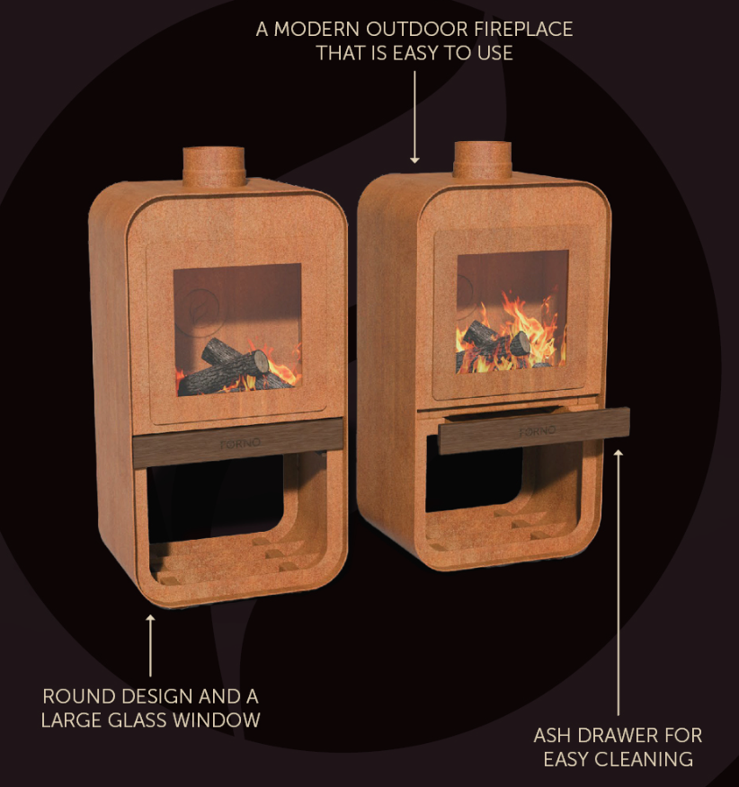 Serra Corten Outdoor Fireplace