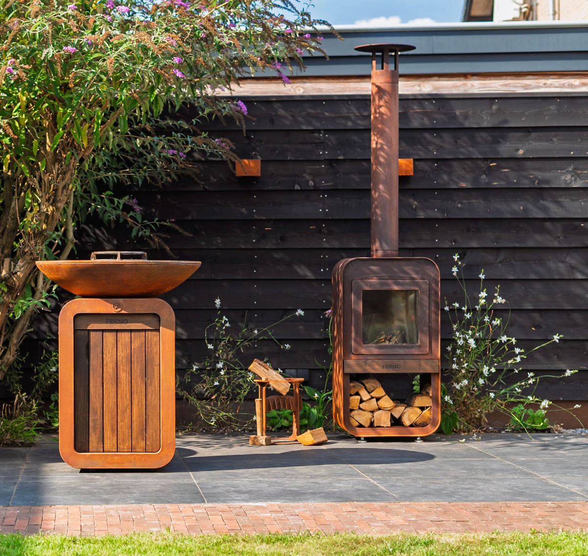 Serra Corten Outdoor Fireplace