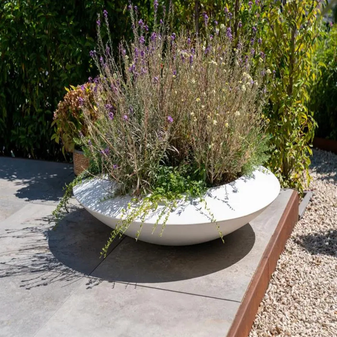 Malva Fibreglass Bowl Planter