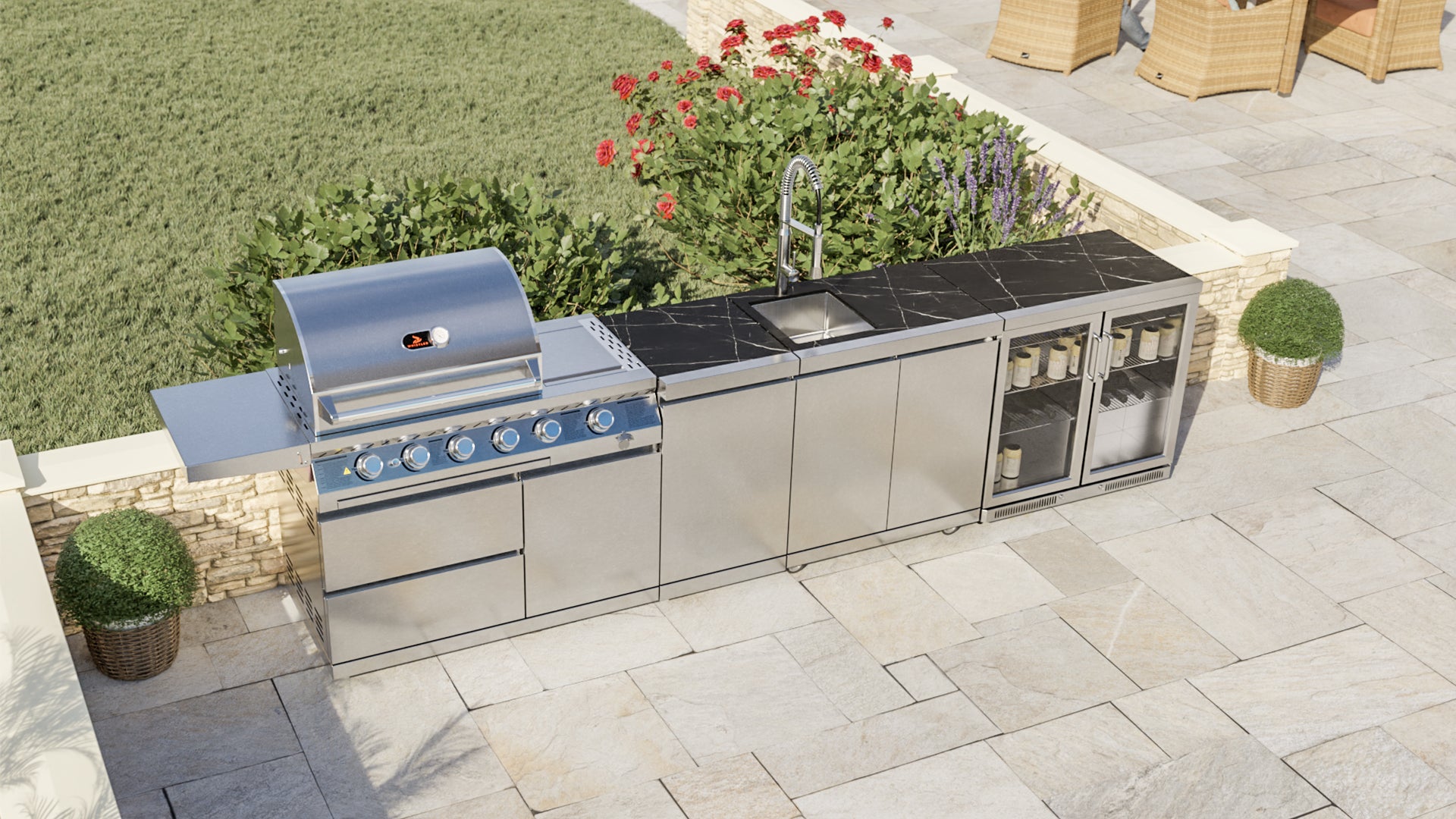 Oaksey 4 Outdoor Kitchen