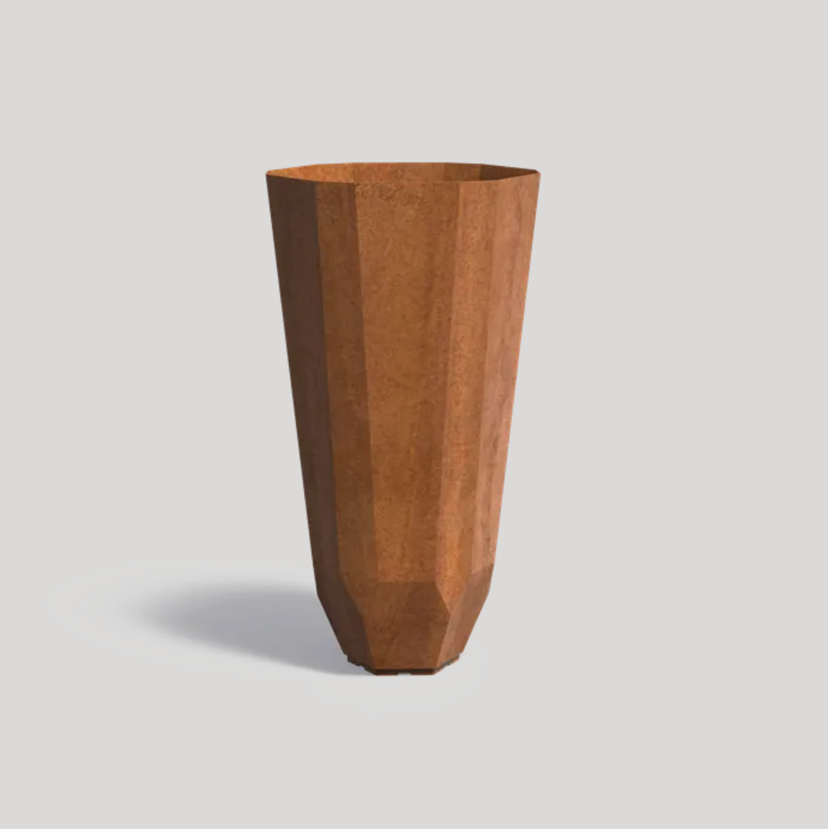 Facet Corten Planter