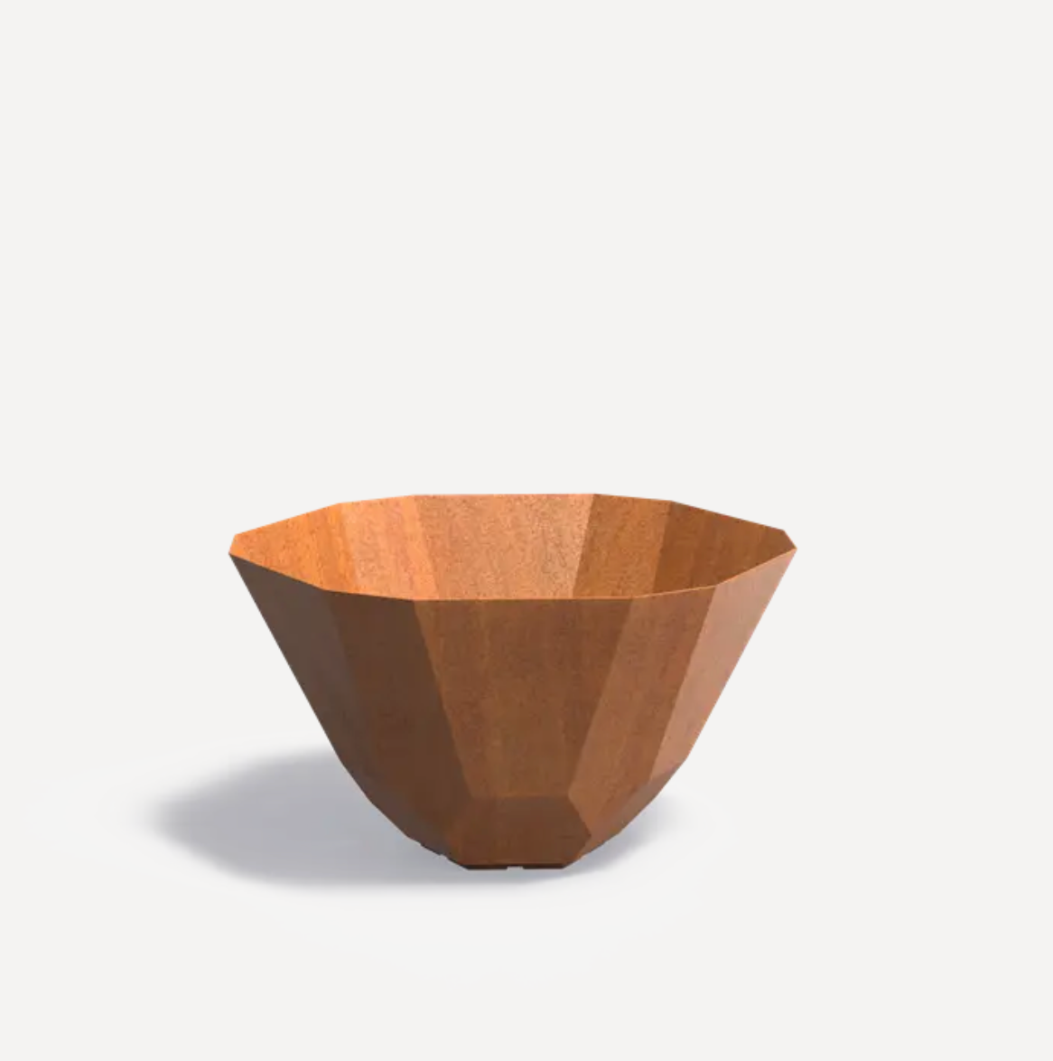 Facet Corten Planter