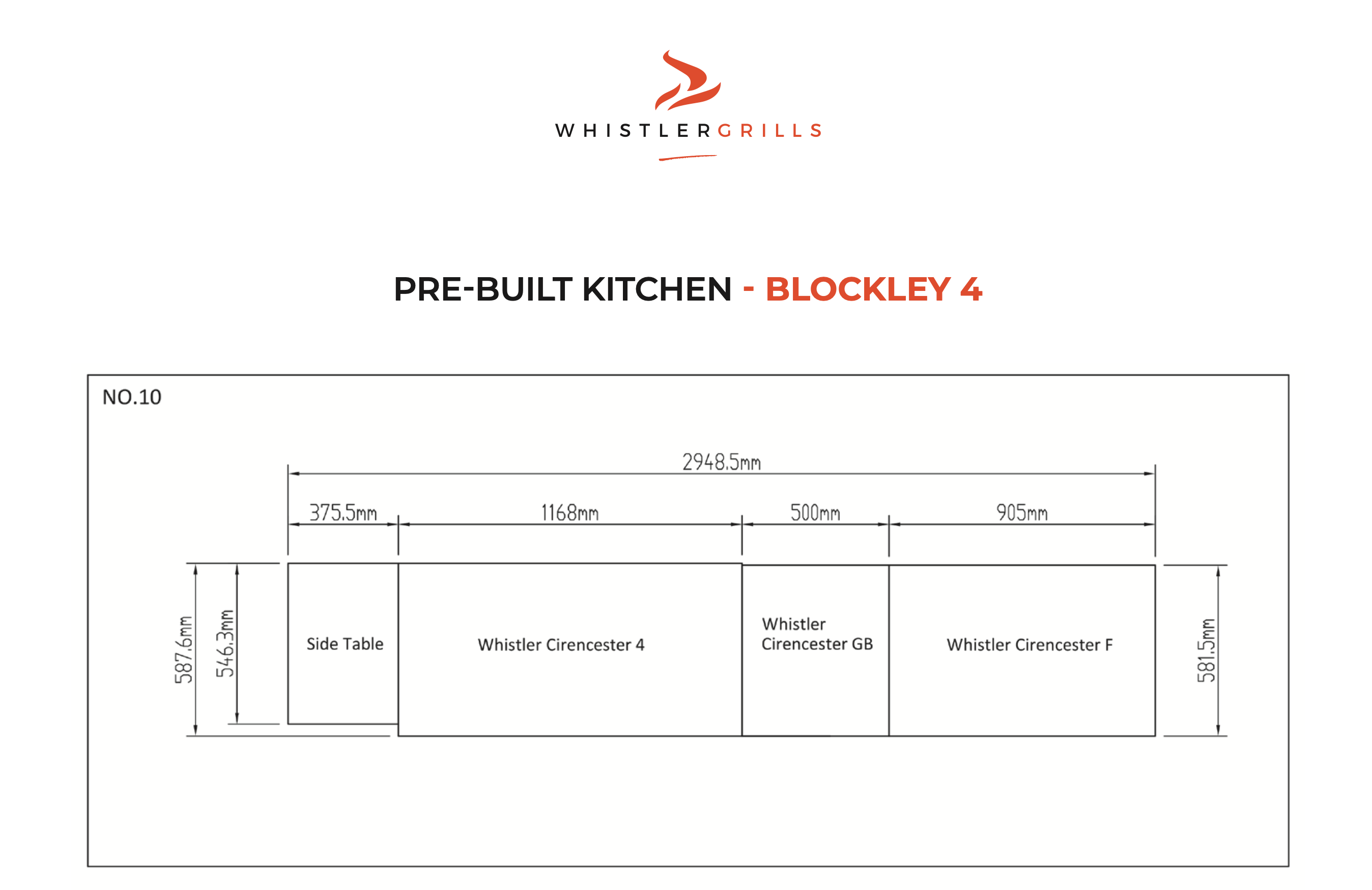 Blockley 4 Burner Outdoor Kitchen