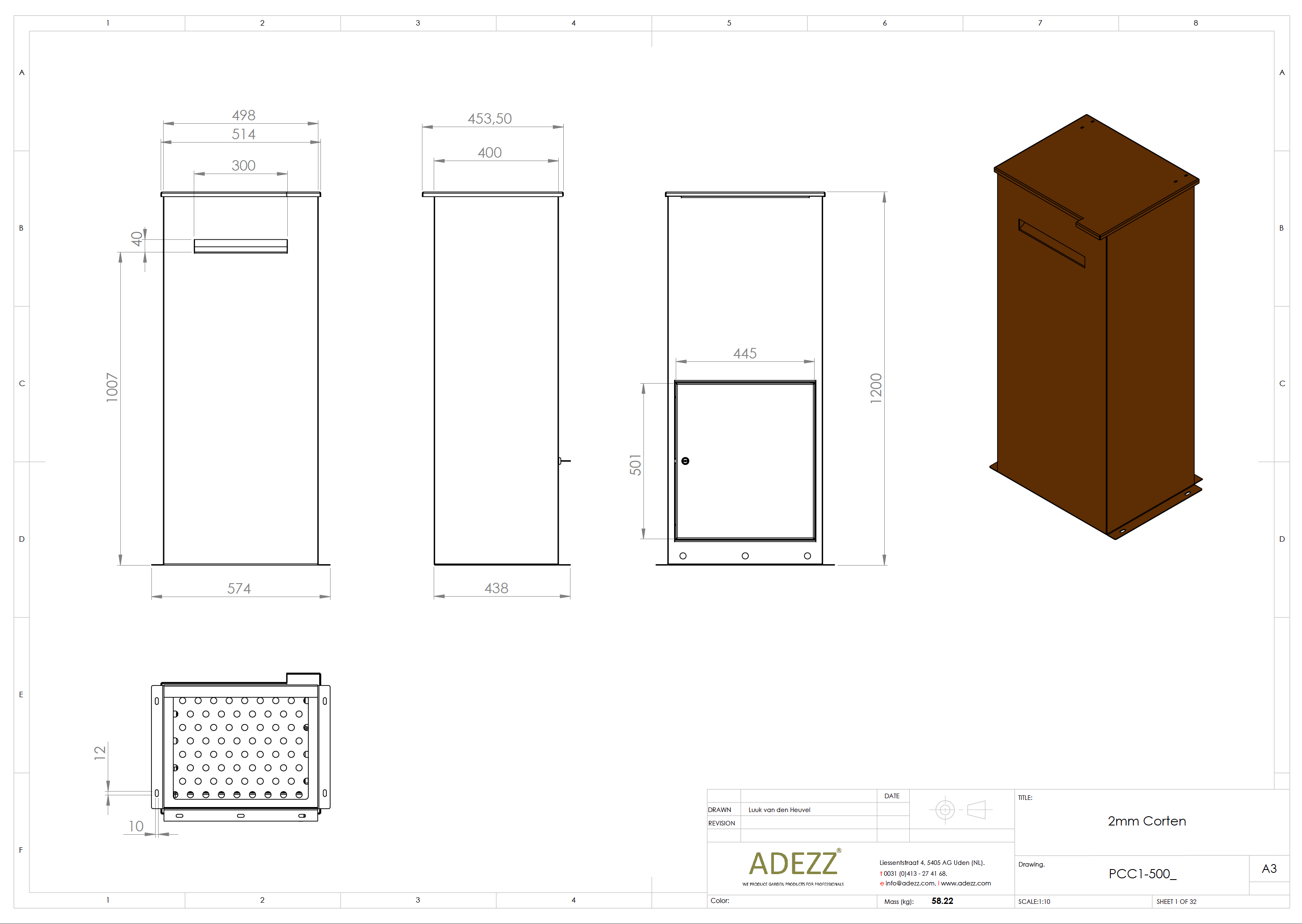 CASE Corten Steel Letterbox