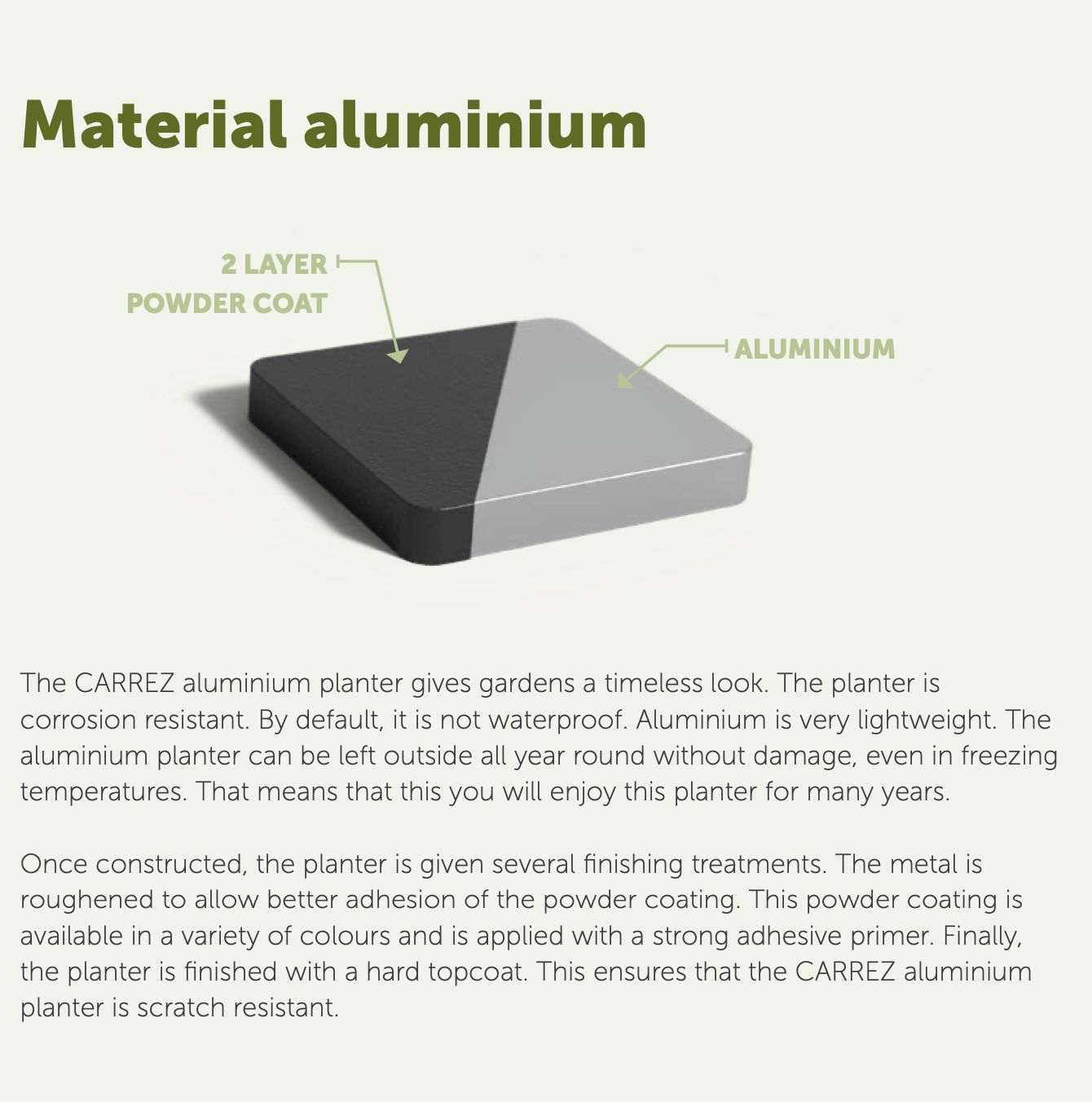 Carrez Aluminium Trough with Wheels