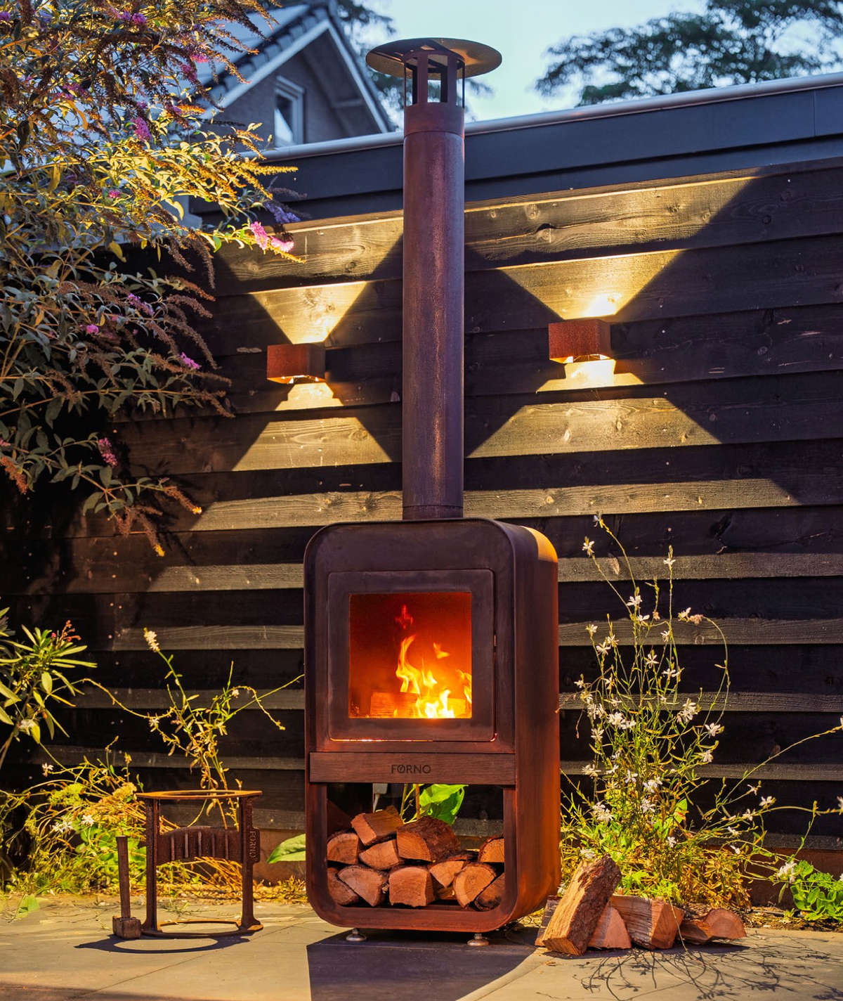 Serra Corten Outdoor Fireplace