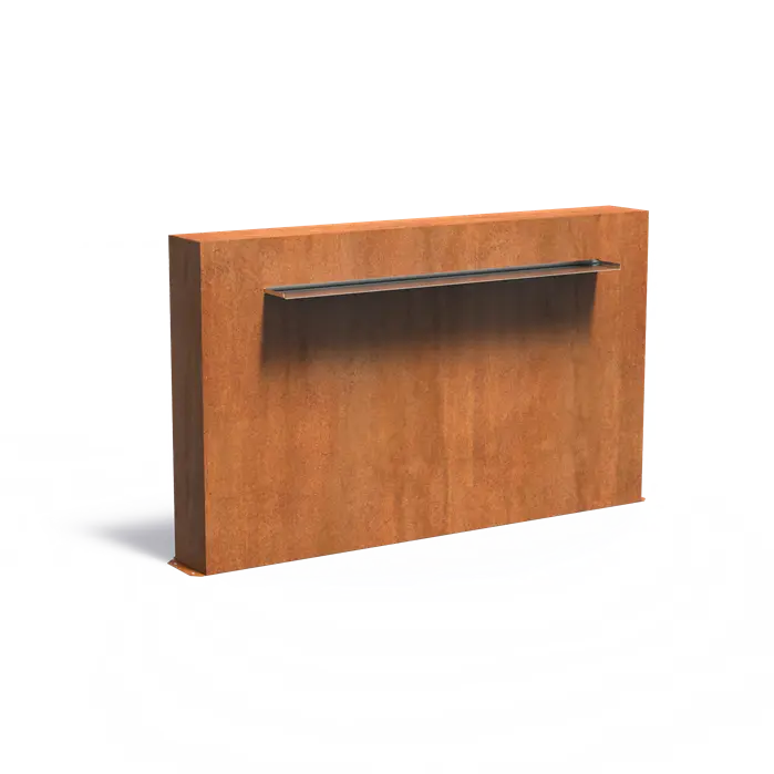 CorTen Pondwall Free-standing - 1500 Water blade