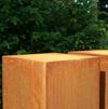 rectangular corten Steel garden plinth