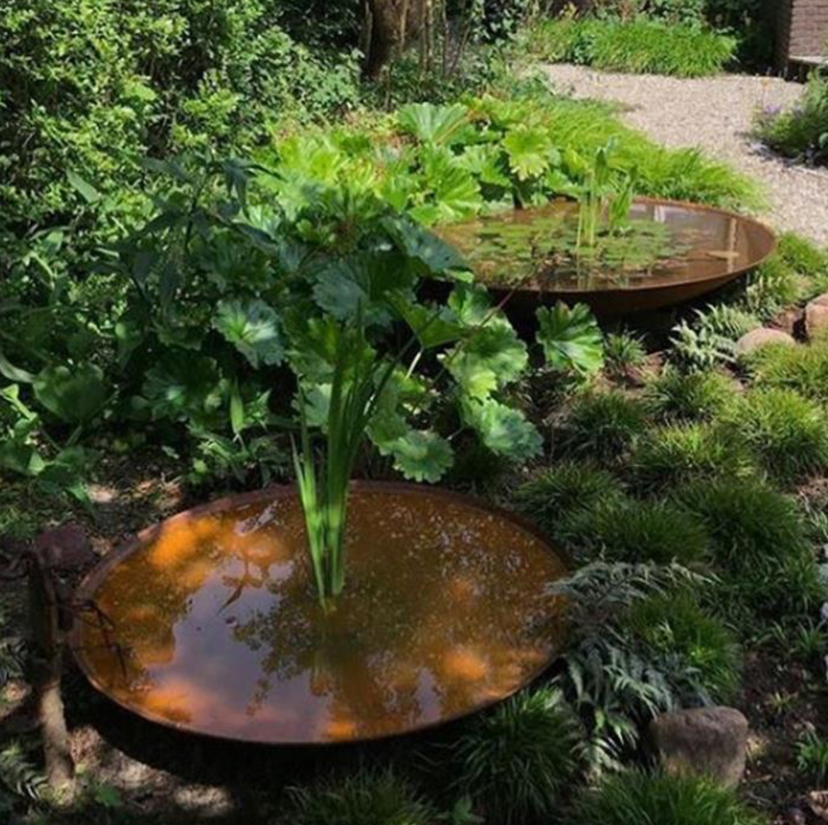 long lasting corten steel water bowl