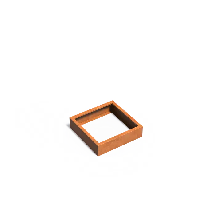 square corten planter without base