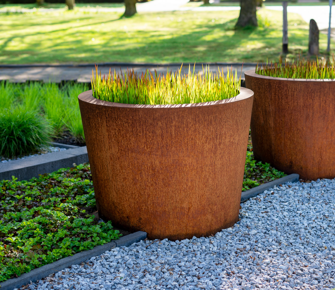 Conic Corten Planter