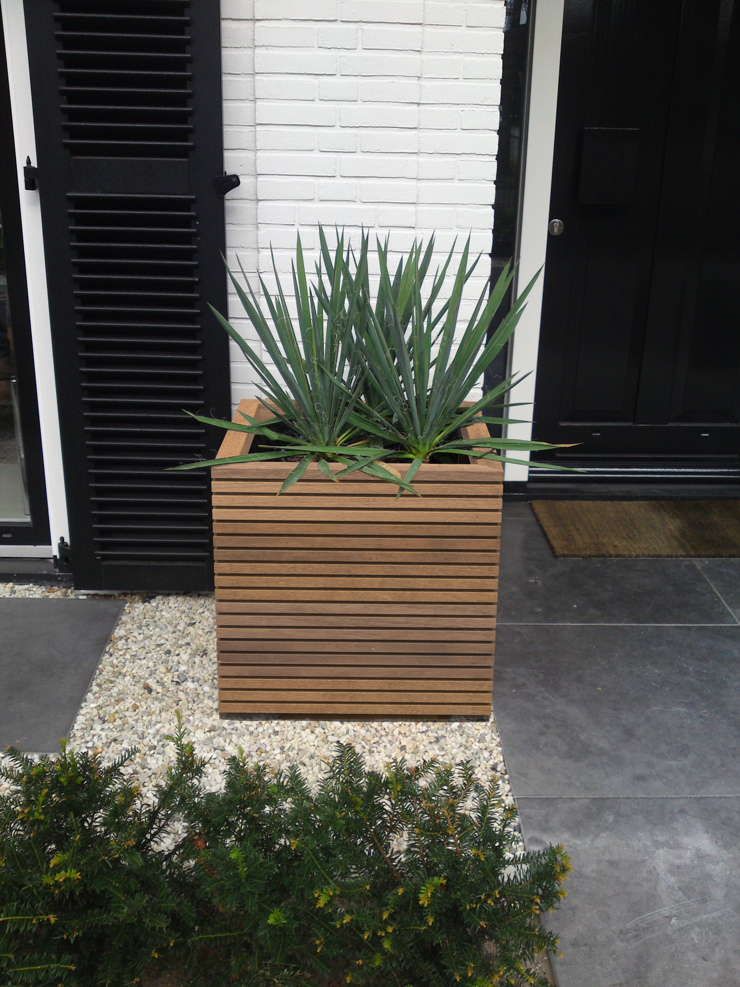 tall hardwood garden planter